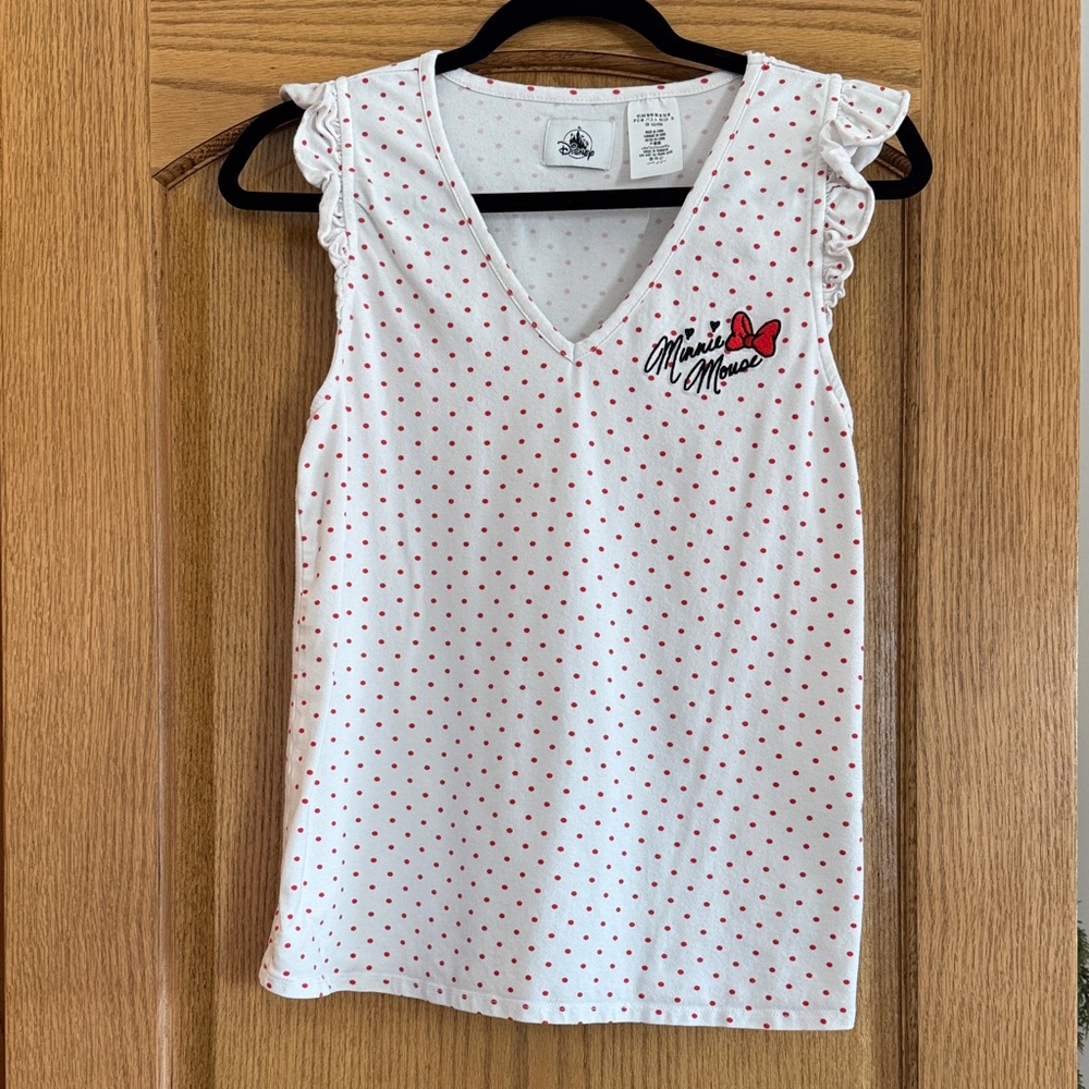 Disney Minnie Mouse Red Polka Dot Sleeveless Top